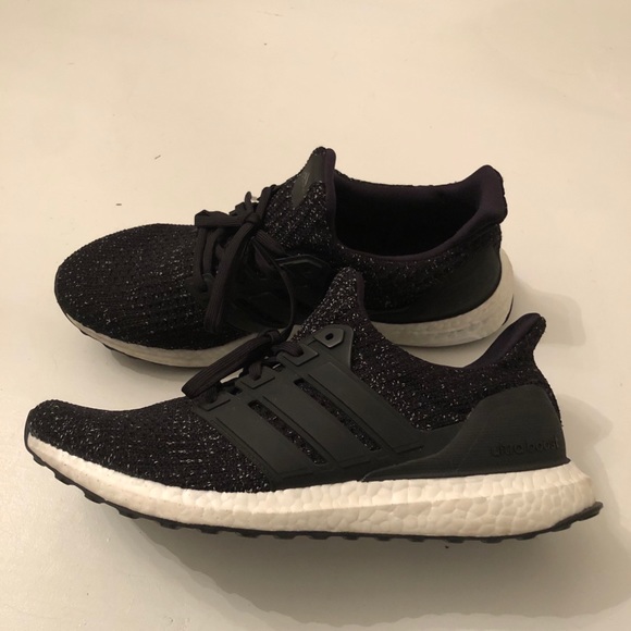 ultra boost black white speckle